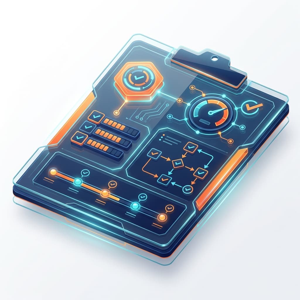AI Readiness Blueprint Schematic - Visual framework for assessing AI tool maturity and workflow impact.